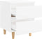 vidaXL - Nachtkastje - met - massief - grenenhouten - poten - 40x35x50 - cm - wit