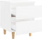 vidaXL - Nachtkastje - met - massief - grenenhouten - poten - 40x35x50 - cm - wit