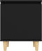vidaXL - Nachtkastje - met - massief - houten - poten - 40x30x50 - cm - zwart