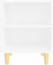 vidaXL - Nachtkastje - met - massief - houten - poten - 40x30x50 - cm - wit
