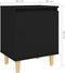 vidaXL - Nachtkastje - met - massief - houten - poten - 40x30x50 - cm - zwart