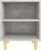 vidaXL - Nachtkastje - met - massief - houten - poten - 40x30x50 - cm - betongrijs