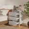 vidaXL - Nachtkastje - met - massief - houten - poten - 40x35x69 - cm - grijs - sonoma