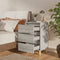vidaXL - Nachtkastje - met - massief - houten - poten - 40x35x69 - cm - grijs - sonoma