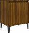 vidaXL - Nachtkastje - met - metalen - poten - 40x30x50 - cm - bruin - eikenkleur