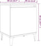 vidaXL - Nachtkastje - met - metalen - poten - 40x30x50 - cm - bruin - eikenkleur