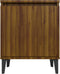 vidaXL - Nachtkastje - met - metalen - poten - 40x30x50 - cm - bruin - eikenkleur