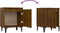vidaXL - Nachtkastje - met - metalen - poten - 40x30x50 - cm - bruin - eikenkleur
