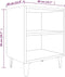 vidaXL - Nachtkastje - met - metalen - poten - 40x30x50 - cm - grijs - sonoma - eiken