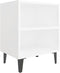 vidaXL - Nachtkastje - met - metalen - poten - 40x30x50 - cm - wit