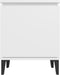 vidaXL - Nachtkastje - met - metalen - poten - 40x30x50 - cm - wit