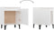 vidaXL - Nachtkastje - met - metalen - poten - 40x30x50 - cm - wit