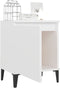 vidaXL - Nachtkastje - met - metalen - poten - 40x30x50 - cm - wit
