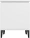 vidaXL - Nachtkastje - met - metalen - poten - 40x30x50 - cm - wit
