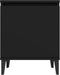 vidaXL - Nachtkastje - met - metalen - poten - 40x30x50 - cm - zwart
