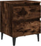 vidaXL - Nachtkastje - met - metalen - poten - 40x35x50 - cm - gerookt - eikenkleurig