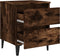 vidaXL - Nachtkastje - met - metalen - poten - 40x35x50 - cm - gerookt - eikenkleurig