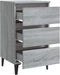 vidaXL - Nachtkastje - met - metalen - poten - 40x35x69 - cm - grijs - sonoma - eiken