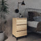 vidaXL - Nachtkastje - met - metalen - poten - 40x35x69 - cm - sonoma - eikenkleurig