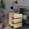 vidaXL - Nachtkastje - met - metalen - poten - 40x35x69 - cm - sonoma - eikenkleurig