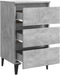 vidaXL - Nachtkastje - met - metalen - poten - 40x35x69 - cm - betongrijs