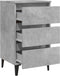 vidaXL - Nachtkastje - met - metalen - poten - 40x35x69 - cm - betongrijs