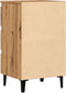 vidaXL - Nachtkastje - met - metalen - poten - 40x35x69 - cm - artisanaal - eikenkleur