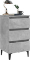 vidaXL - Nachtkastje - met - metalen - poten - 40x35x69 - cm - betongrijs