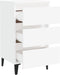vidaXL - Nachtkastje - met - metalen - poten - 40x35x69 - cm - wit