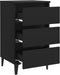 vidaXL - Nachtkastje - met - metalen - poten - 40x35x69 - cm - zwart