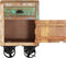 vidaXL - Nachtkastje - met - wieltjes - 40x30x57 - cm - massief - gerecycled - hout