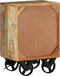 vidaXL - Nachtkastje - met - wieltjes - 40x30x57 - cm - massief - gerecycled - hout