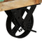 vidaXL - Nachtkastje - met - wieltjes - 40x30x57 - cm - massief - gerecycled - hout