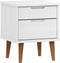vidaXL - Nachtkastje - MOLDE - 40x35x48 - cm - massief - grenenhout - wit