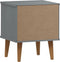 vidaXL - Nachtkastje - MOLDE - 40x35x48 - cm - massief - grenenhout - grijs