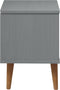 vidaXL - Nachtkastje - MOLDE - 40x35x48 - cm - massief - grenenhout - grijs