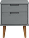 vidaXL - Nachtkastje - MOLDE - 40x35x48 - cm - massief - grenenhout - grijs