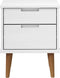 vidaXL - Nachtkastje - MOLDE - 40x35x48 - cm - massief - grenenhout - wit