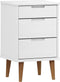 vidaXL - Nachtkastje - MOLDE - 40x35x65 - cm - massief - grenenhout - wit