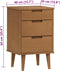 vidaXL - Nachtkastje - MOLDE - 40x35x65 - cm - massief - grenenhout - bruin