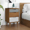 vidaXL - Nachtkastje - MOLDE - 40x35x65 - cm - massief - grenenhout - bruin