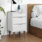 vidaXL - Nachtkastje - MOLDE - 40x35x65 - cm - massief - grenenhout - wit