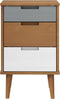 vidaXL - Nachtkastje - MOLDE - 40x35x65 - cm - massief - grenenhout - bruin