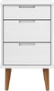vidaXL - Nachtkastje - MOLDE - 40x35x65 - cm - massief - grenenhout - wit