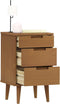 vidaXL - Nachtkastje - MOLDE - 40x35x65 - cm - massief - grenenhout - bruin