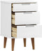 vidaXL - Nachtkastje - MOLDE - 40x35x65 - cm - massief - grenenhout - wit