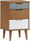 vidaXL - Nachtkastje - MOLDE - 40x35x65 - cm - massief - grenenhout - bruin