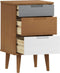 vidaXL - Nachtkastje - MOLDE - 40x35x65 - cm - massief - grenenhout - bruin