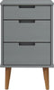 vidaXL - Nachtkastje - MOLDE - 40x35x65 - cm - massief - grenenhout - grijs