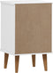 vidaXL - Nachtkastje - MOLDE - 40x35x65 - cm - massief - grenenhout - wit